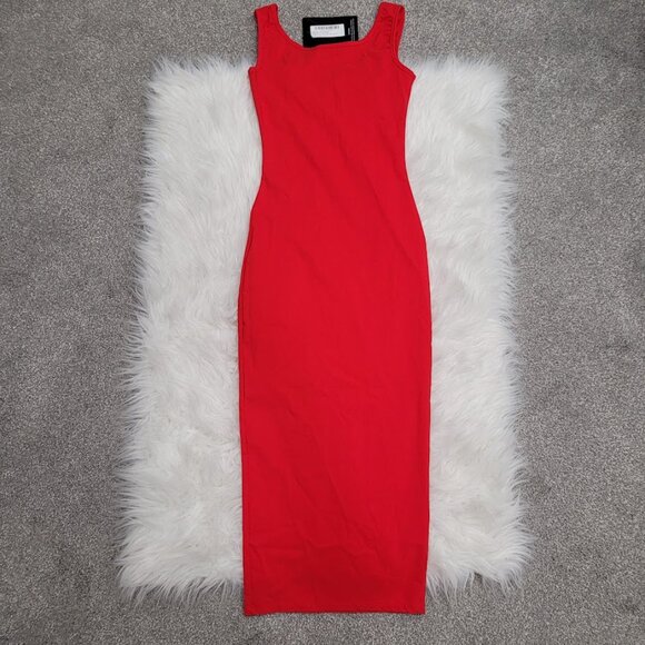 Prettylittlething Bodycon Midi Sleeveless Fitted Contoured Dress Size 2 Small - Picture 6 of 8